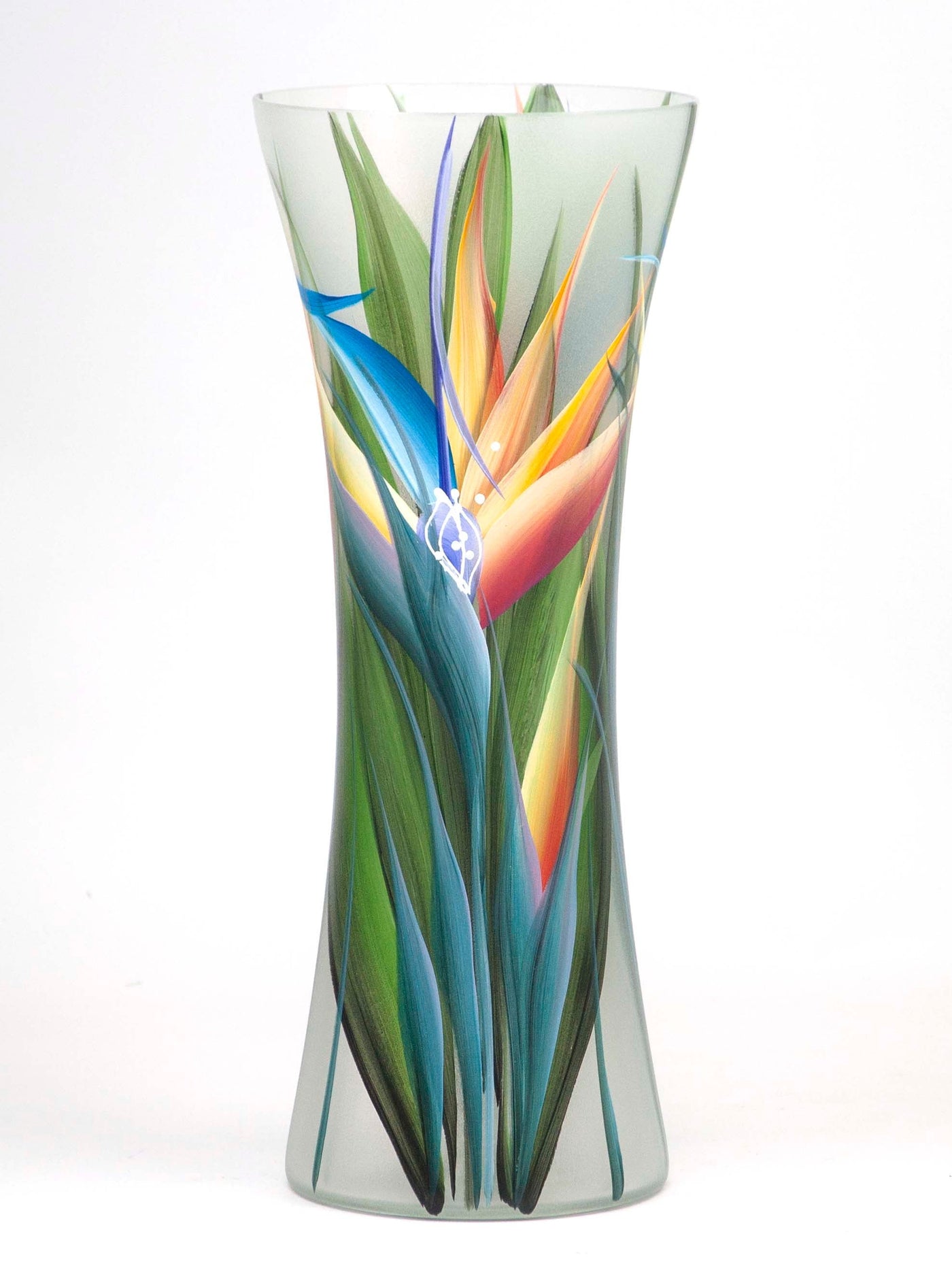 Floor green art Decorative Glass Vase