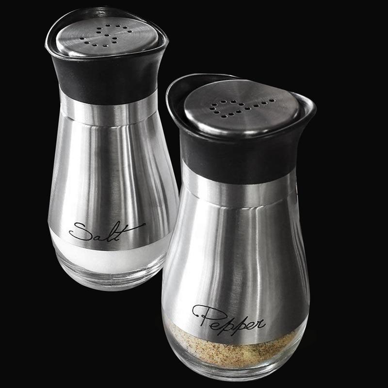Stainless Steel Salt and Pepper Shakers