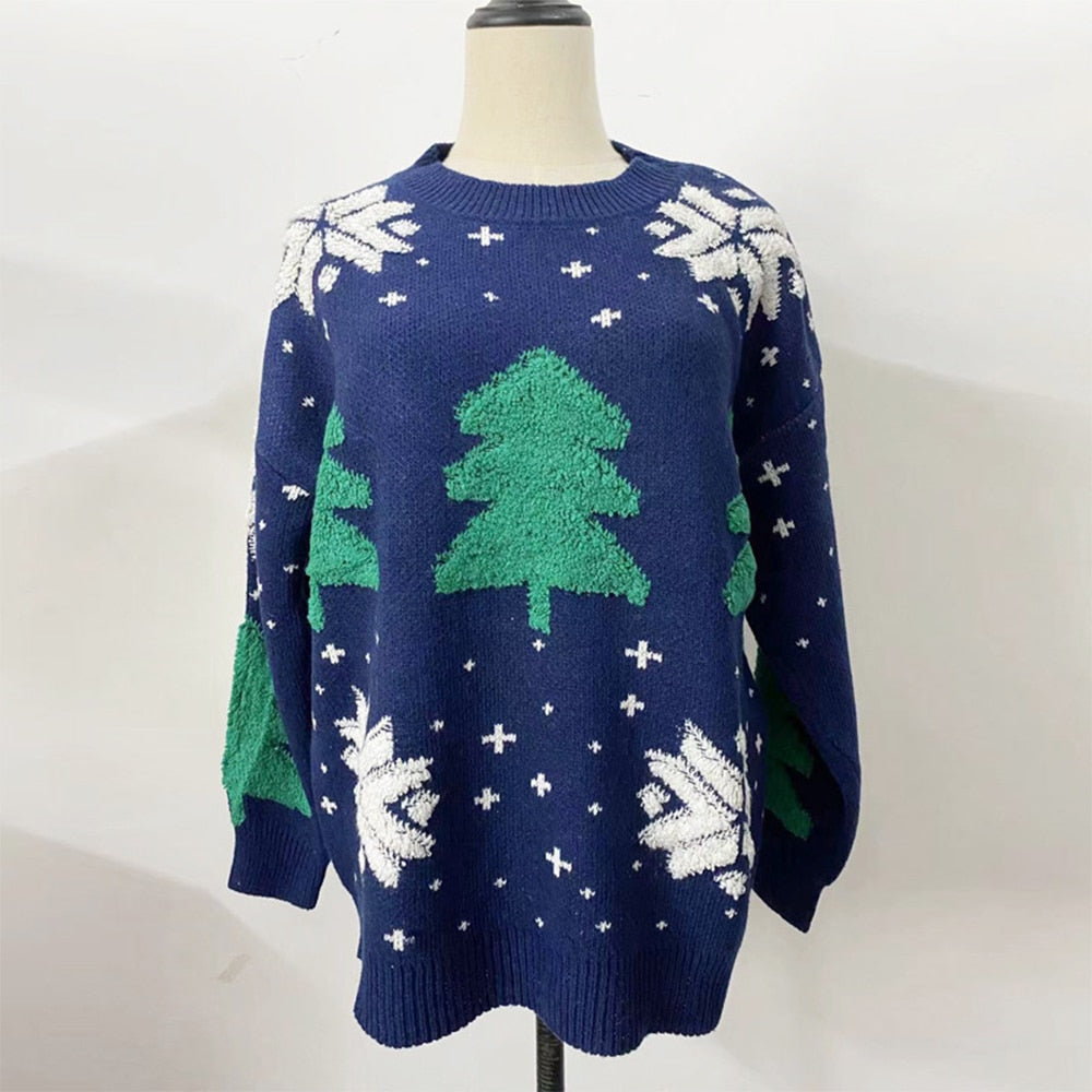 O- neck Pullover Christmas Sweater - WishBest
