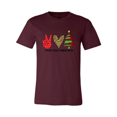 Peace Love Christmas Shirt - WishBest
